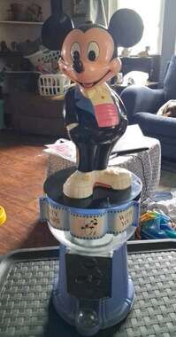 Vintage 1988 Superior Toys Disney Mickey's Gumball Machine 60th Anniversary